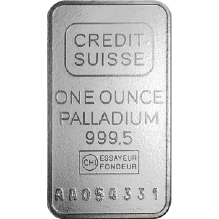 1oz Credit Suisse Palladium Bar