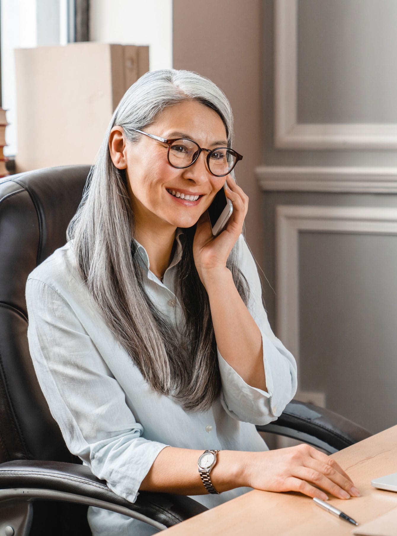 woman on phone